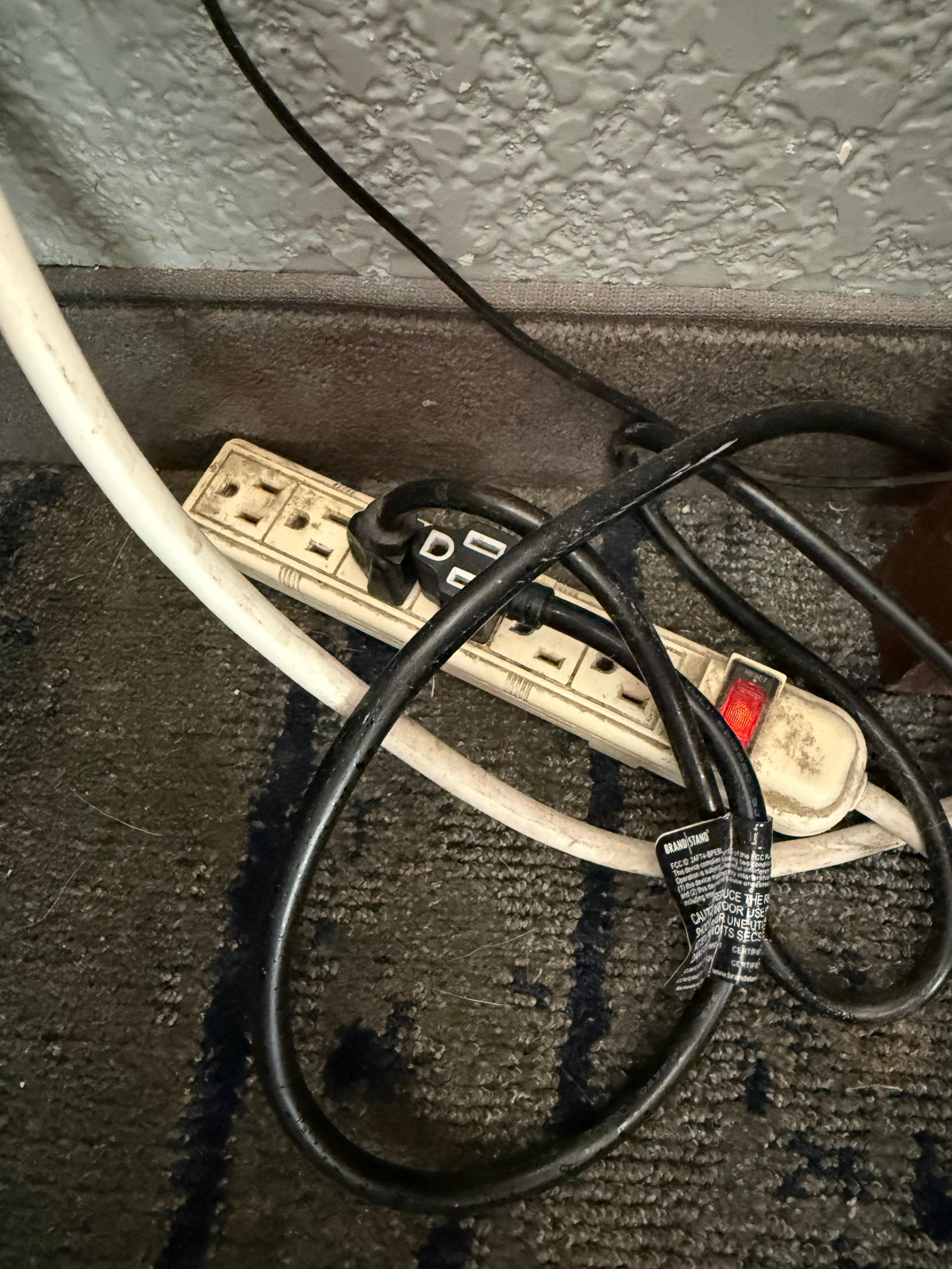 Look at the cleanliness of the surge protector 