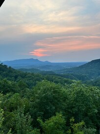 The sunset our last night from the deck.