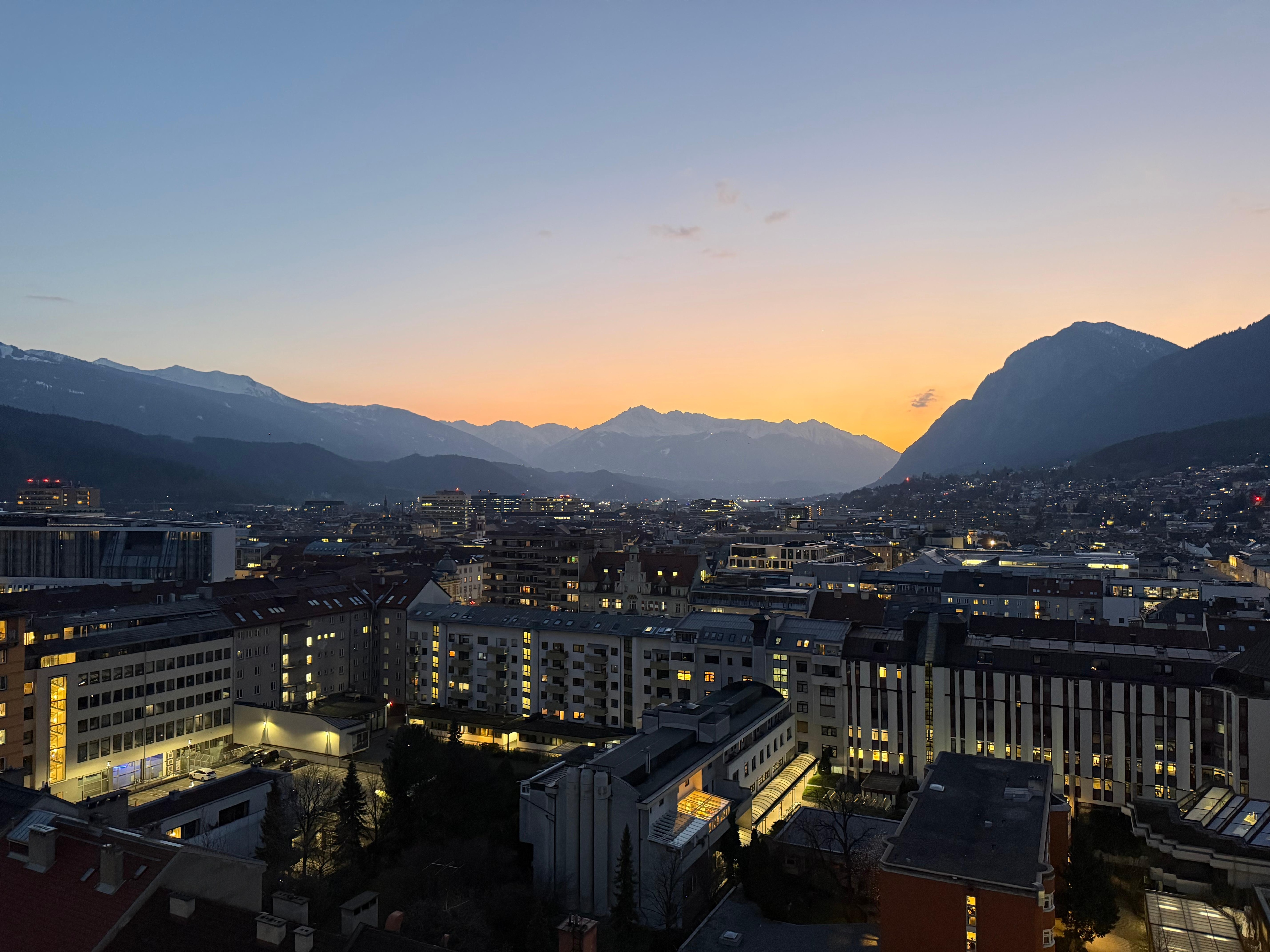 Sunset view from the balcony on the 12th floor