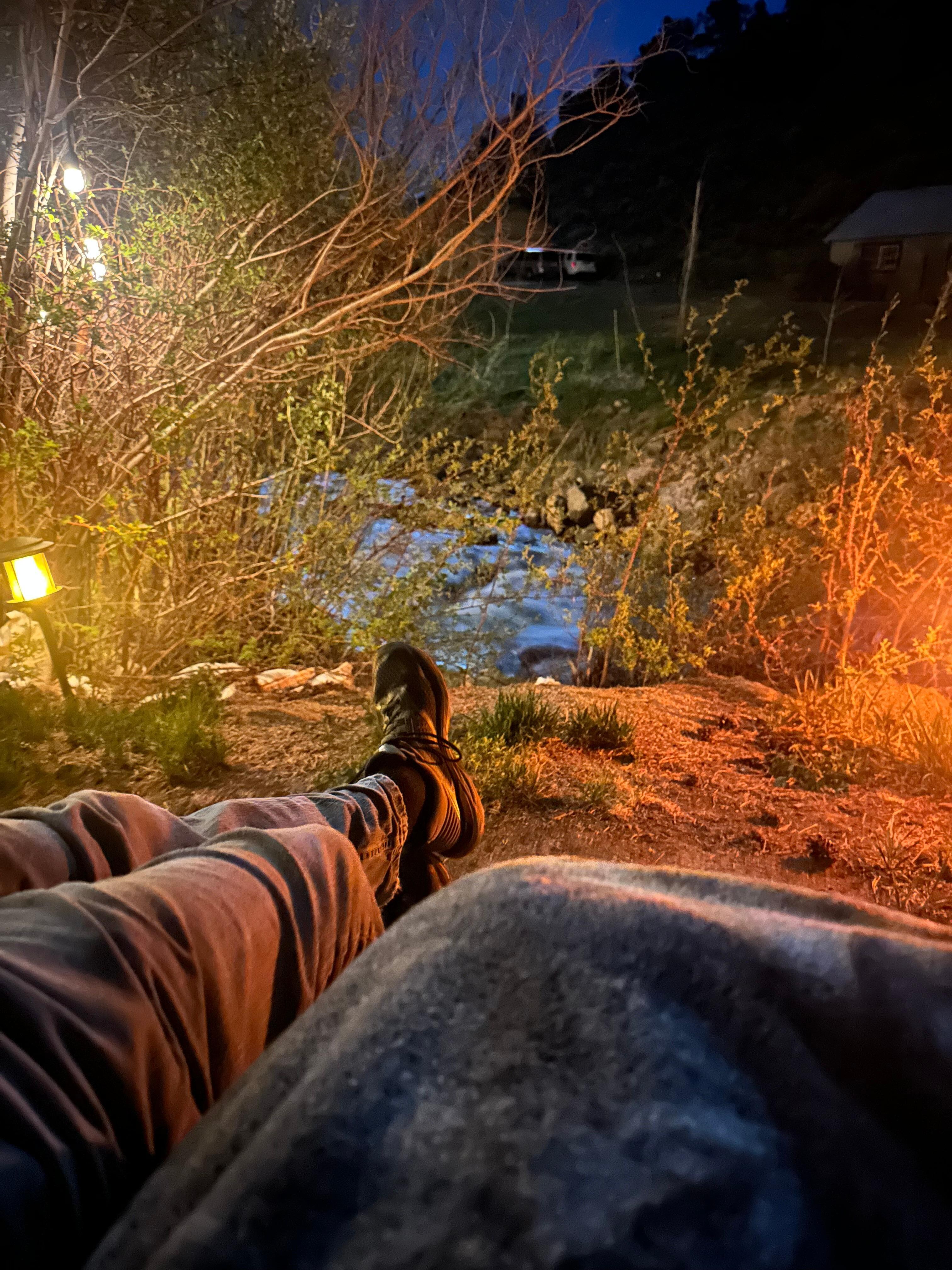 Fireplace at night 