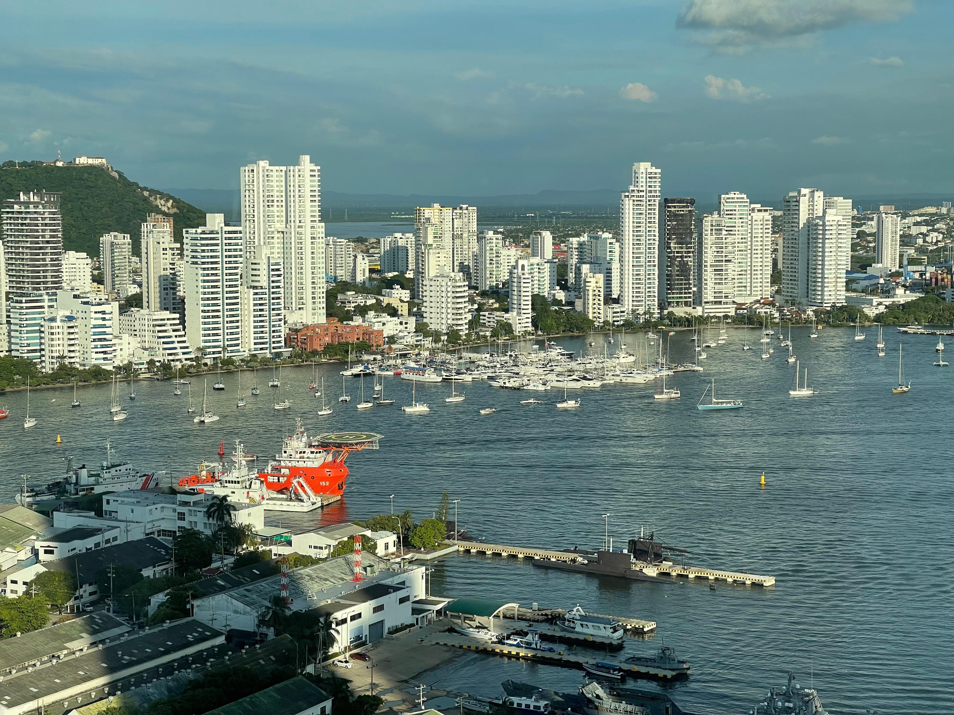 View from the room on the harbor side.
