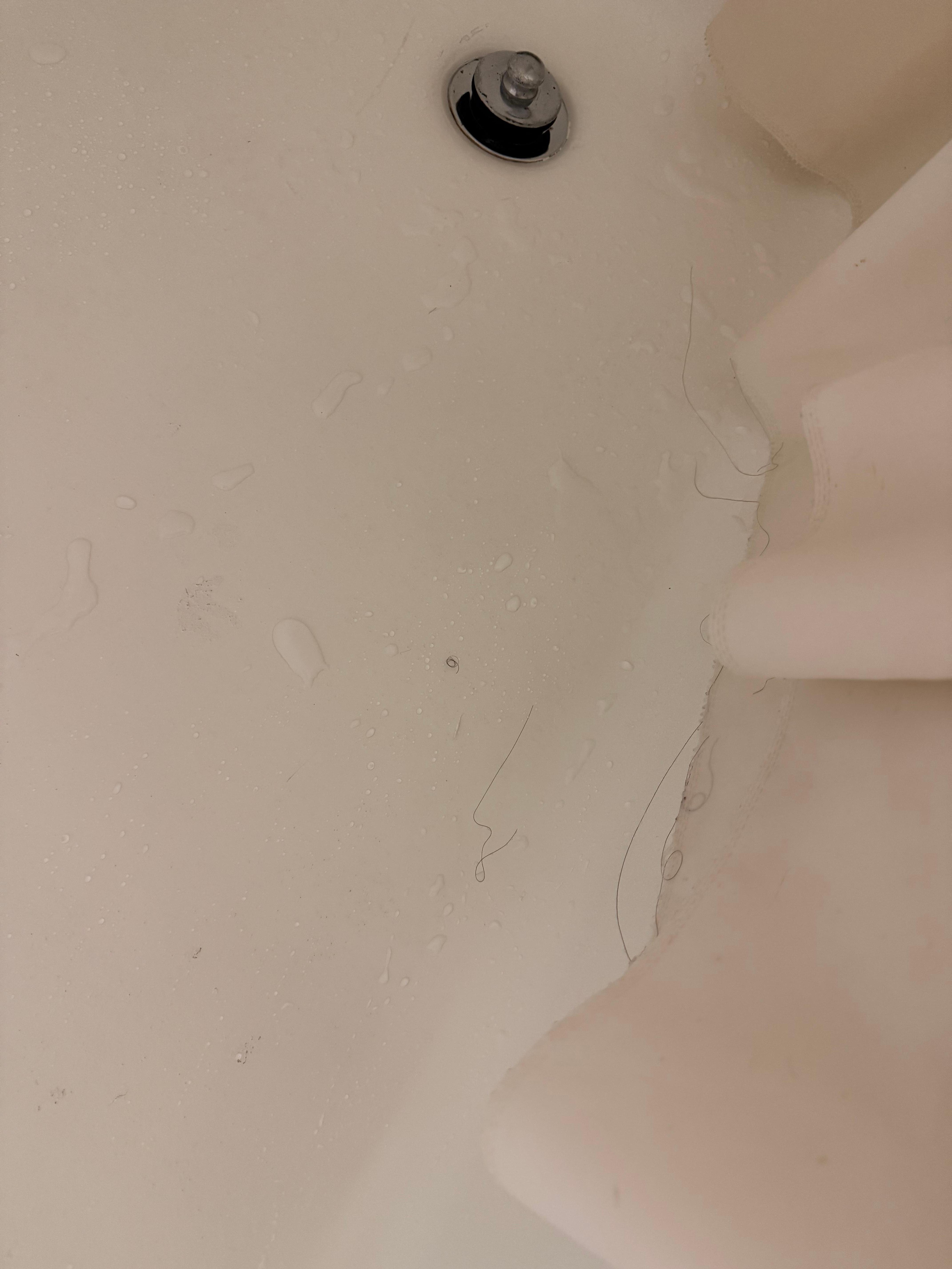 Hairs all in the shower.