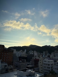 部屋からの朝日