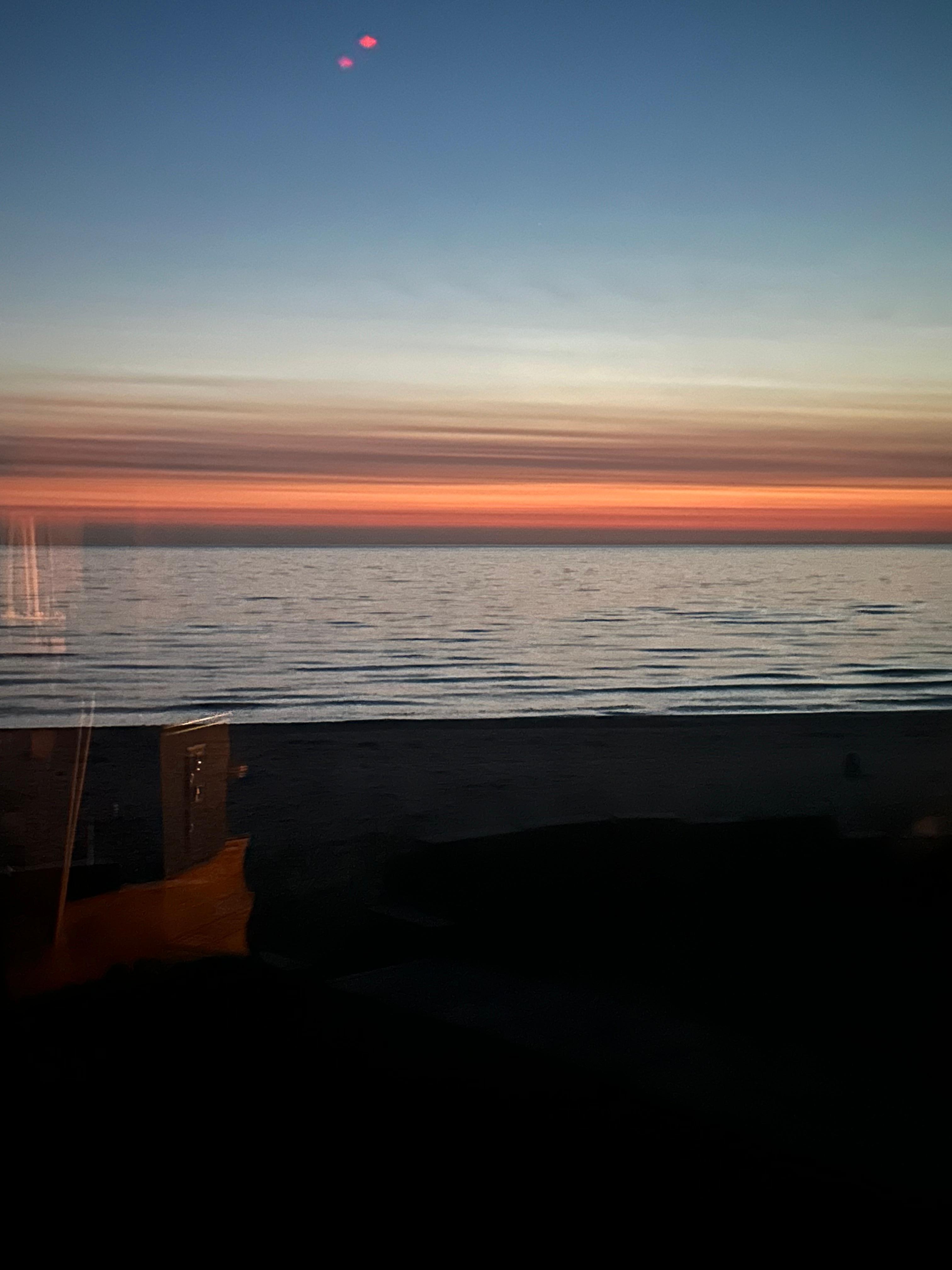 Evening view from dinner table 