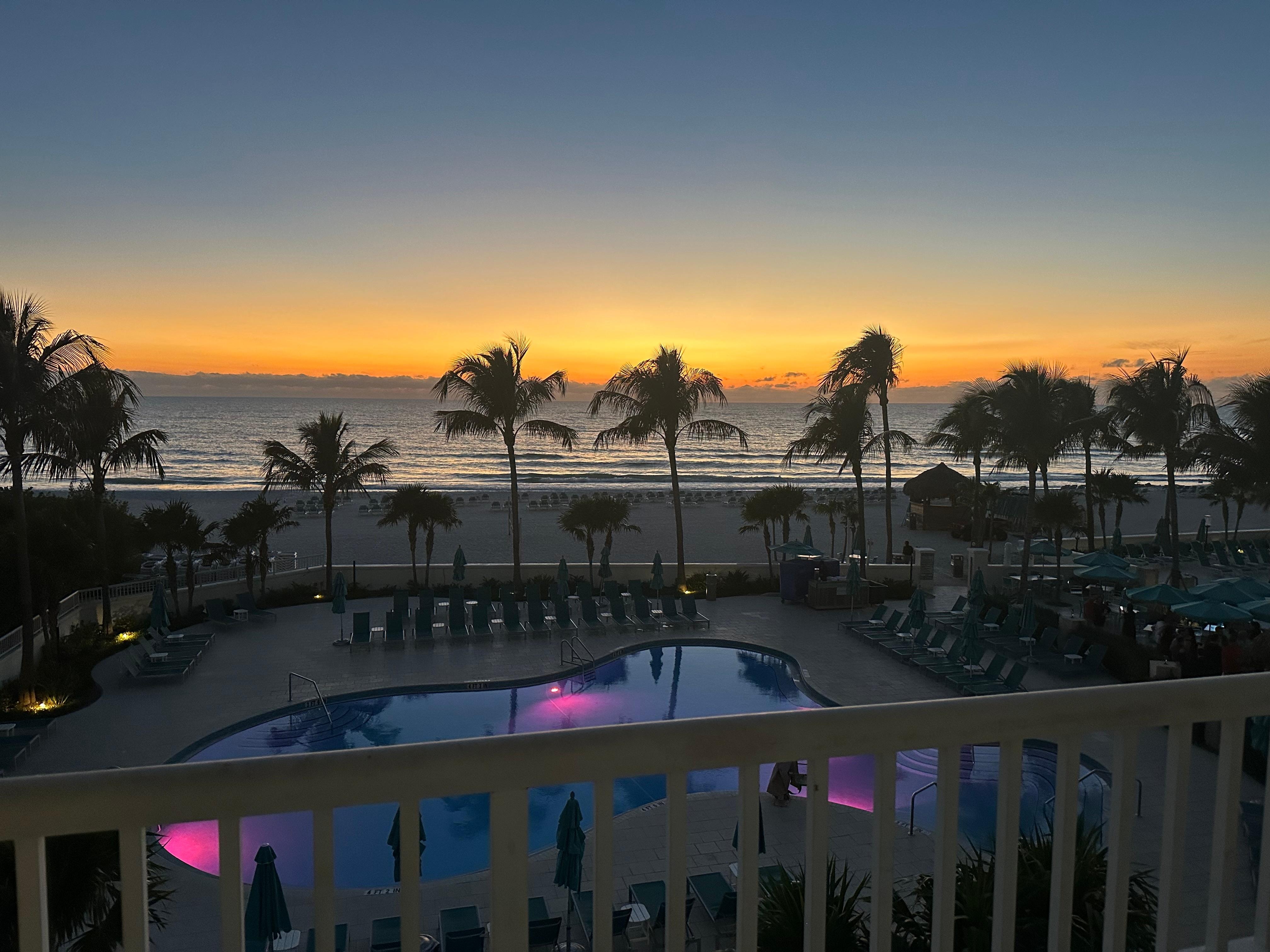 View from room sunset