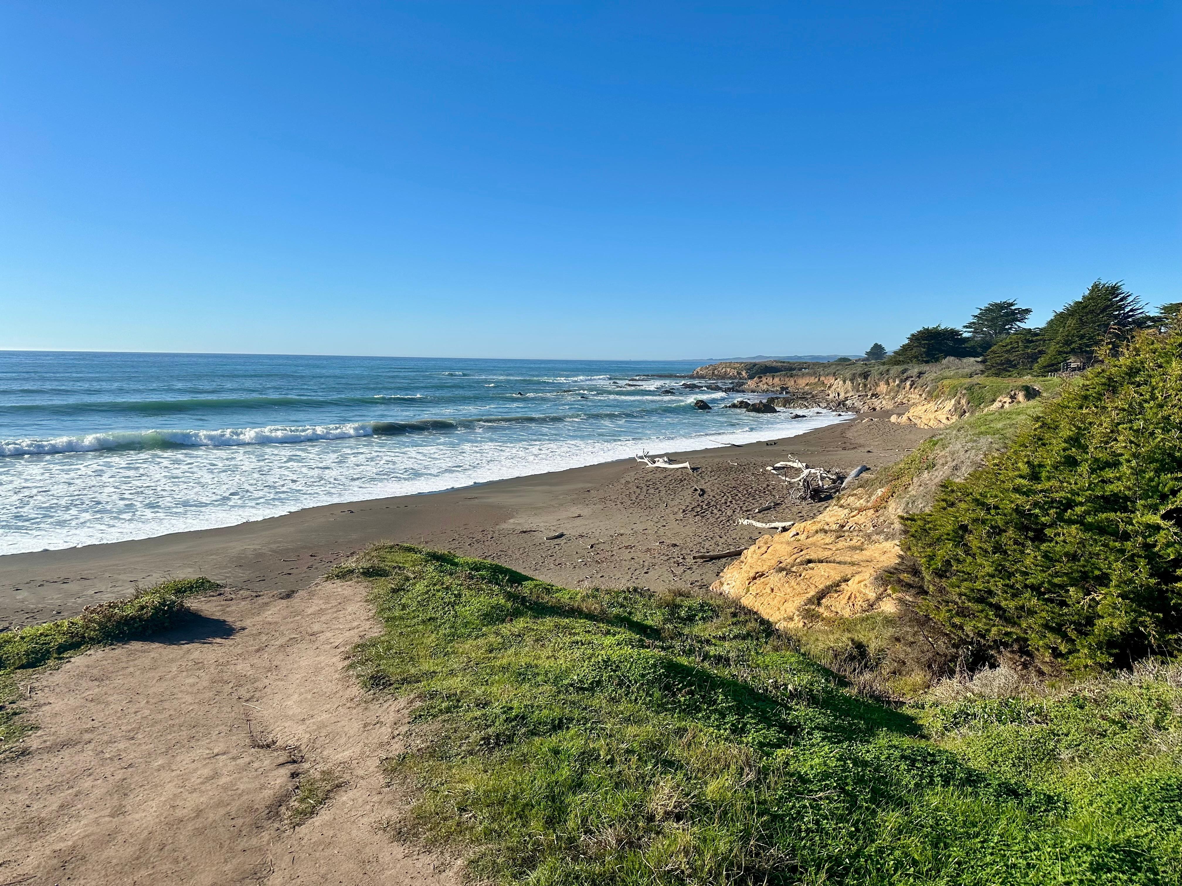 The beach across the street