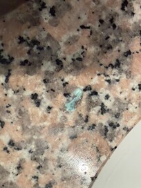 Someone else’s dried toothpaste