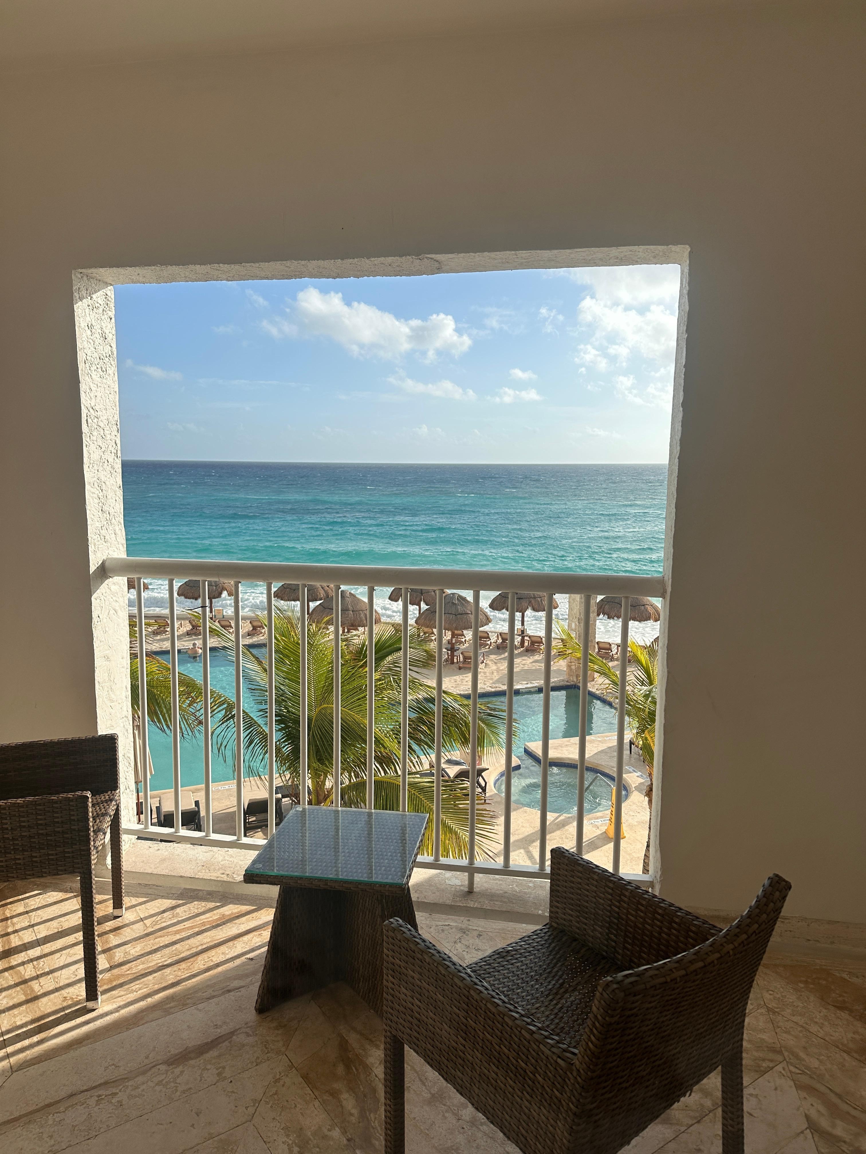 The view from our balcony room.