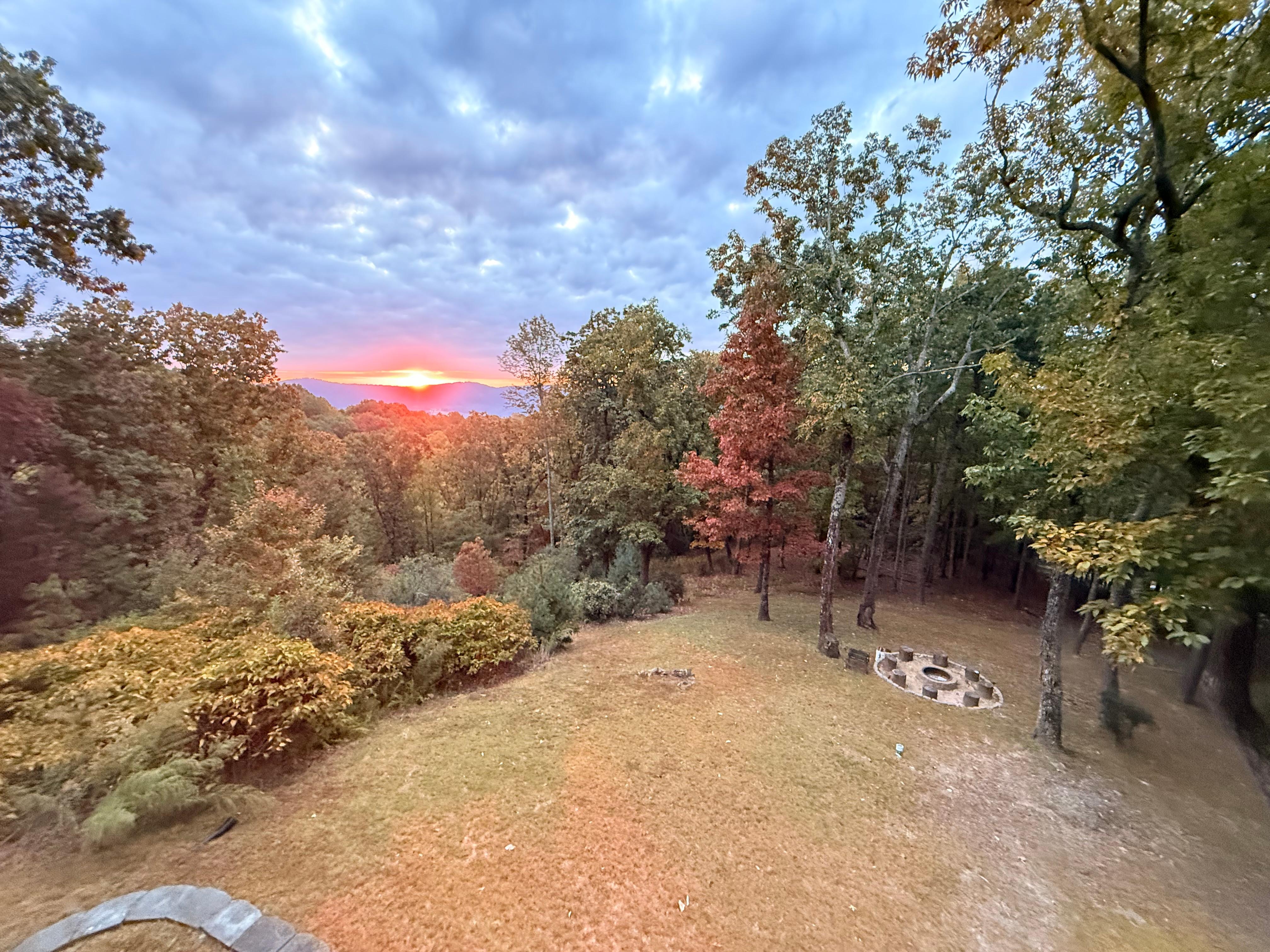 Sunrise across the front yard