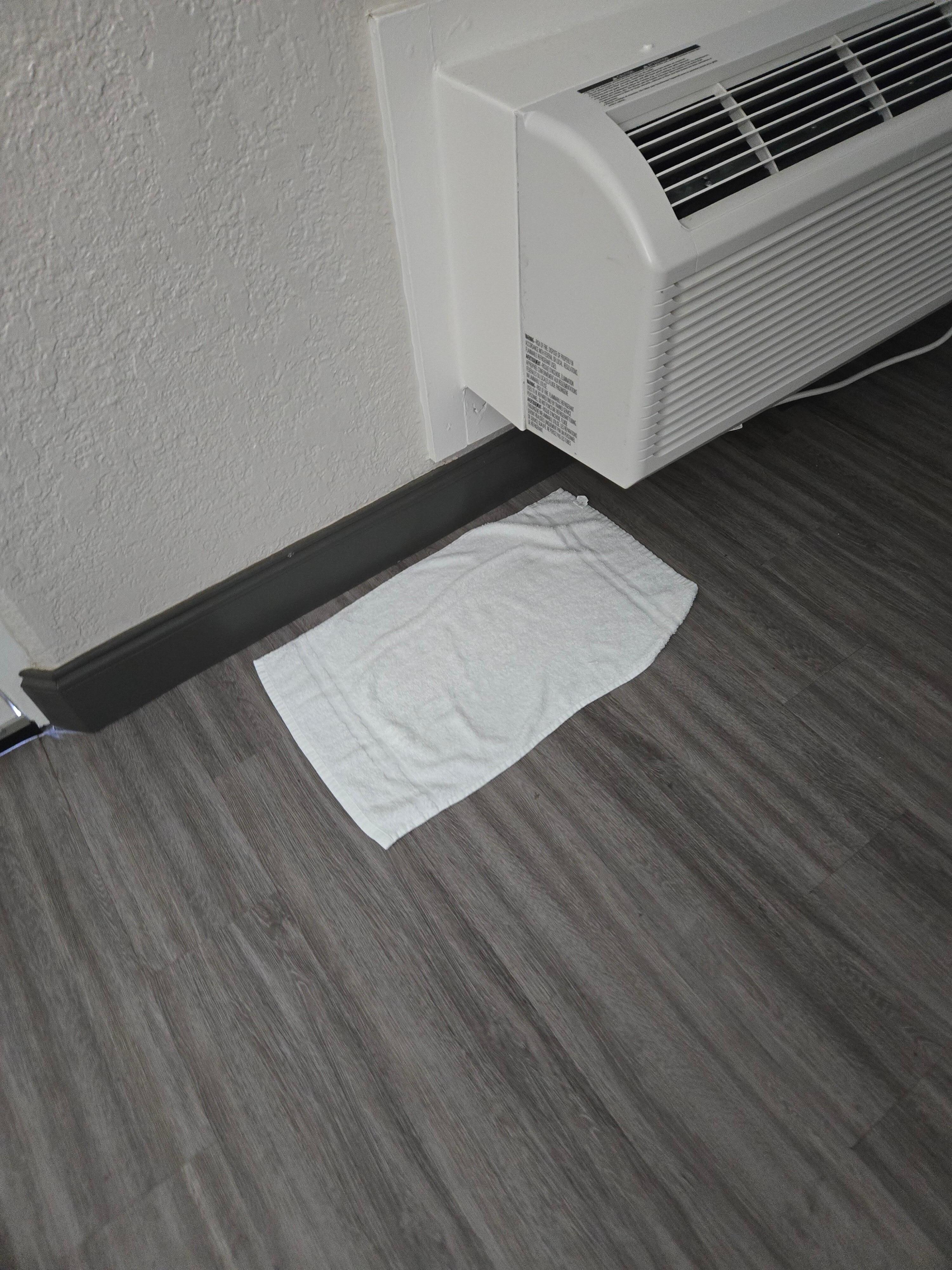 Water on floor . Very unsafe