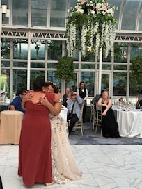 My wonderful childhood friend and her beautiful daughter at the wedding reception at this hotel.