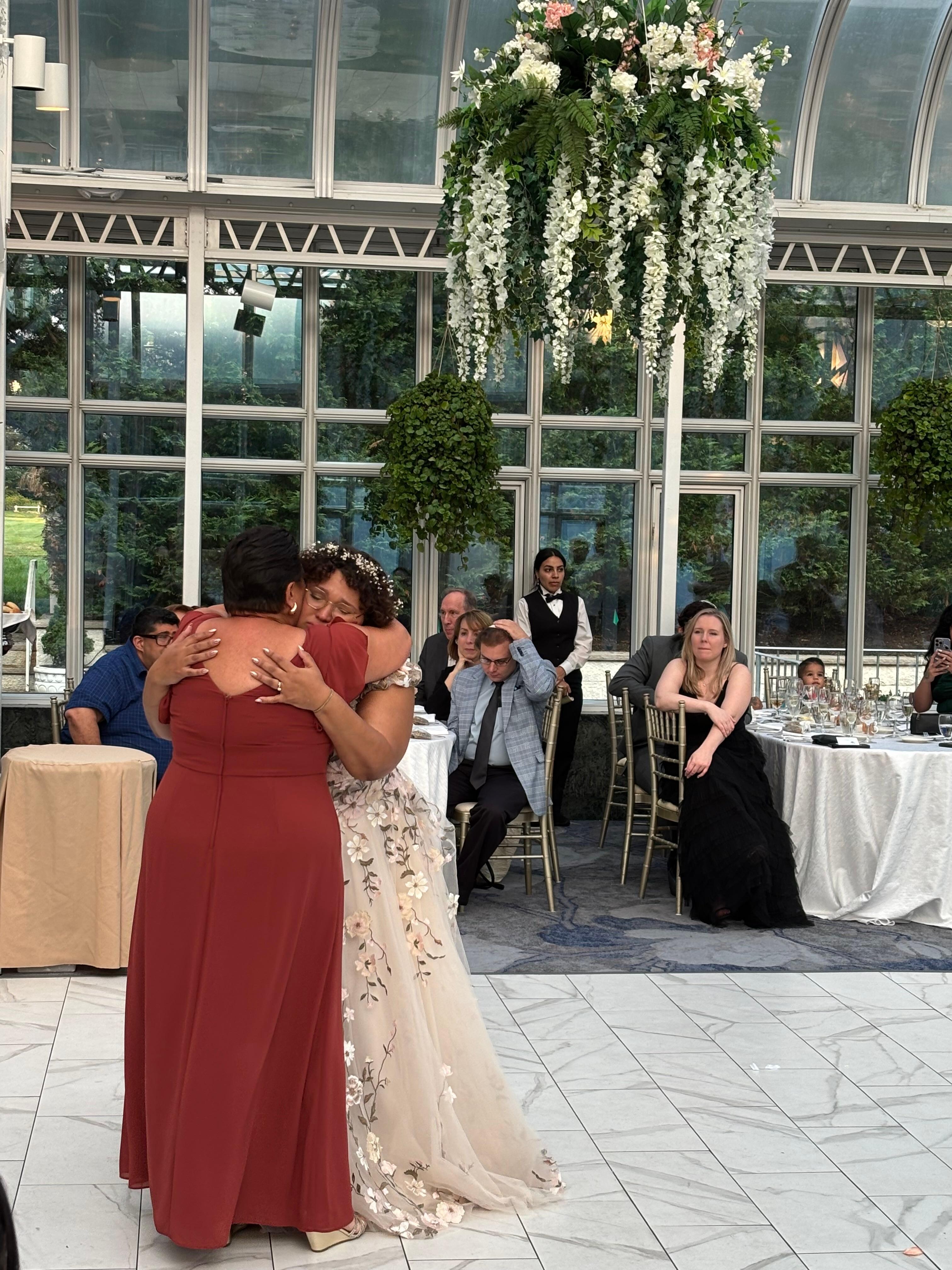 My wonderful childhood friend and her beautiful daughter at the wedding reception at this hotel. 
