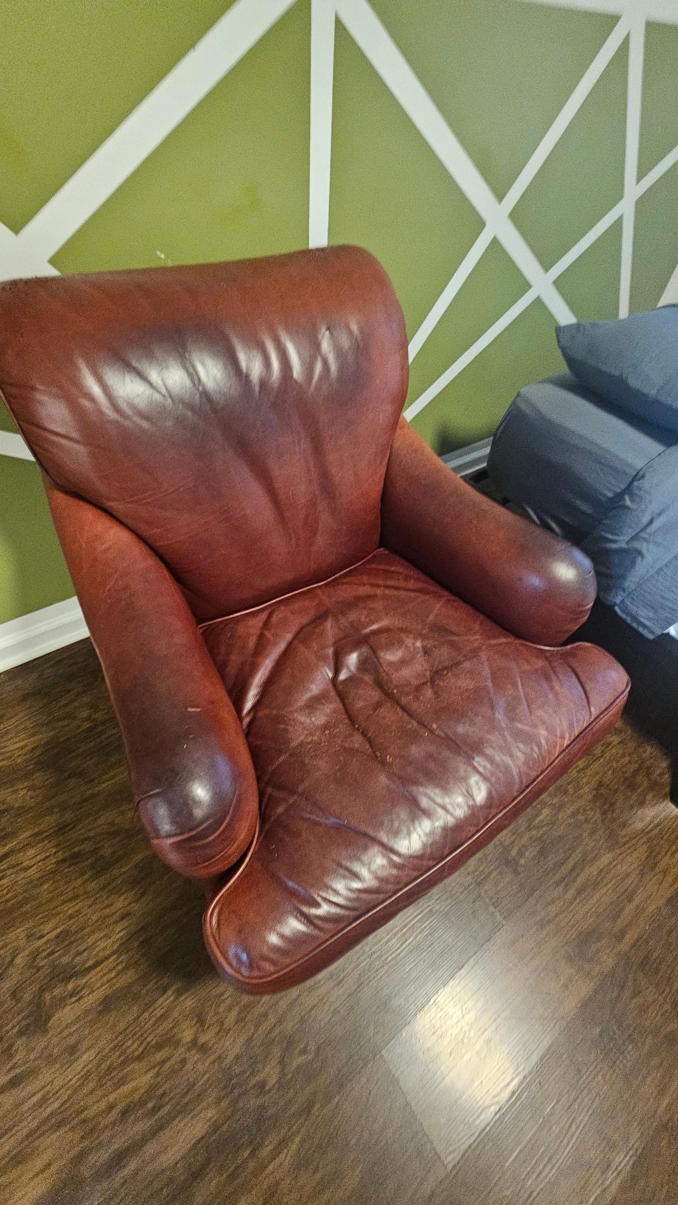 Couch was old, stained, and smelled