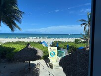 Beach right outside from Resort
