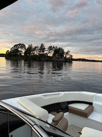 The island at sunset