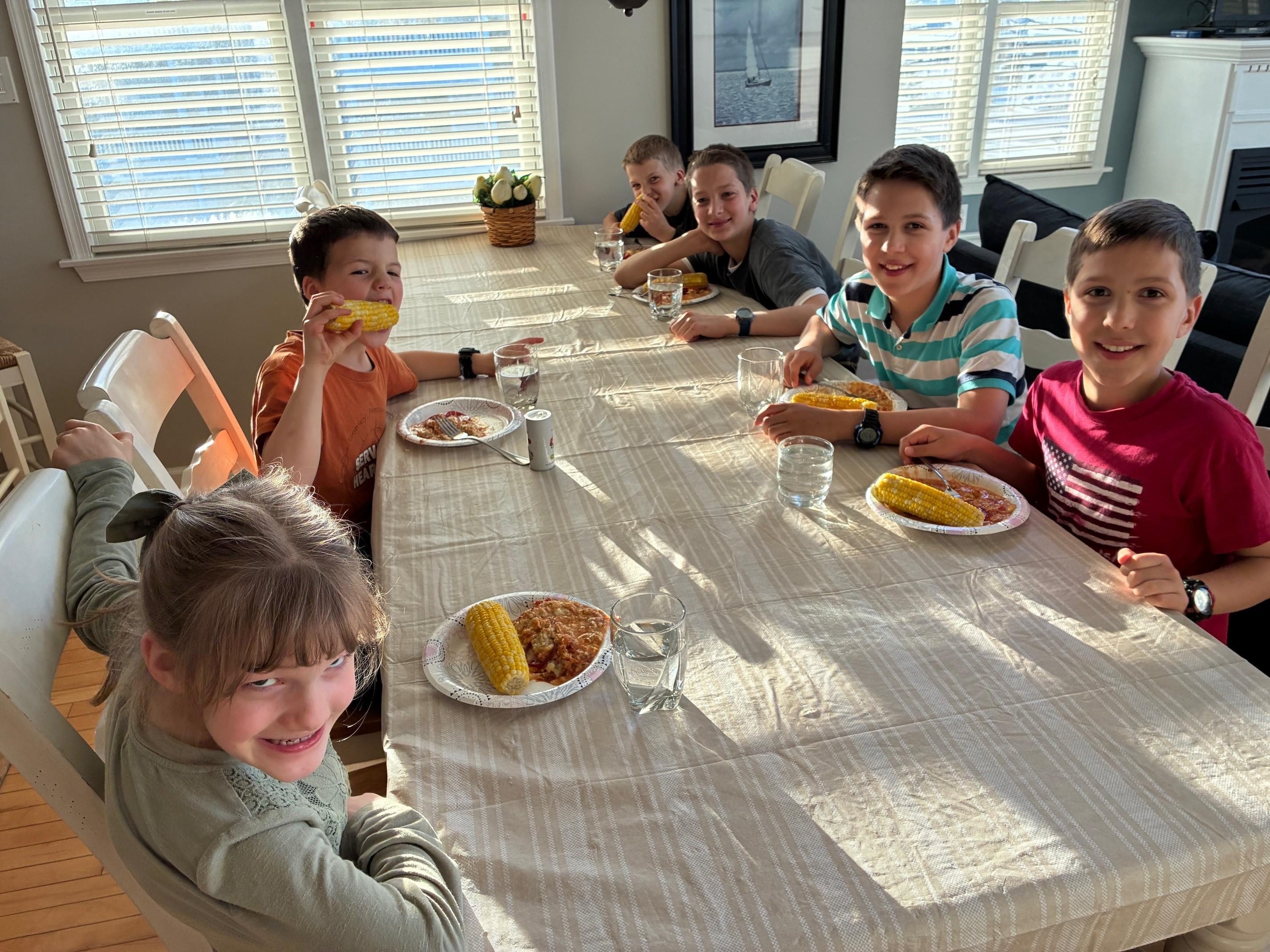 There was adequate seating for six grandchildren
