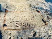 Breach in front of cabana