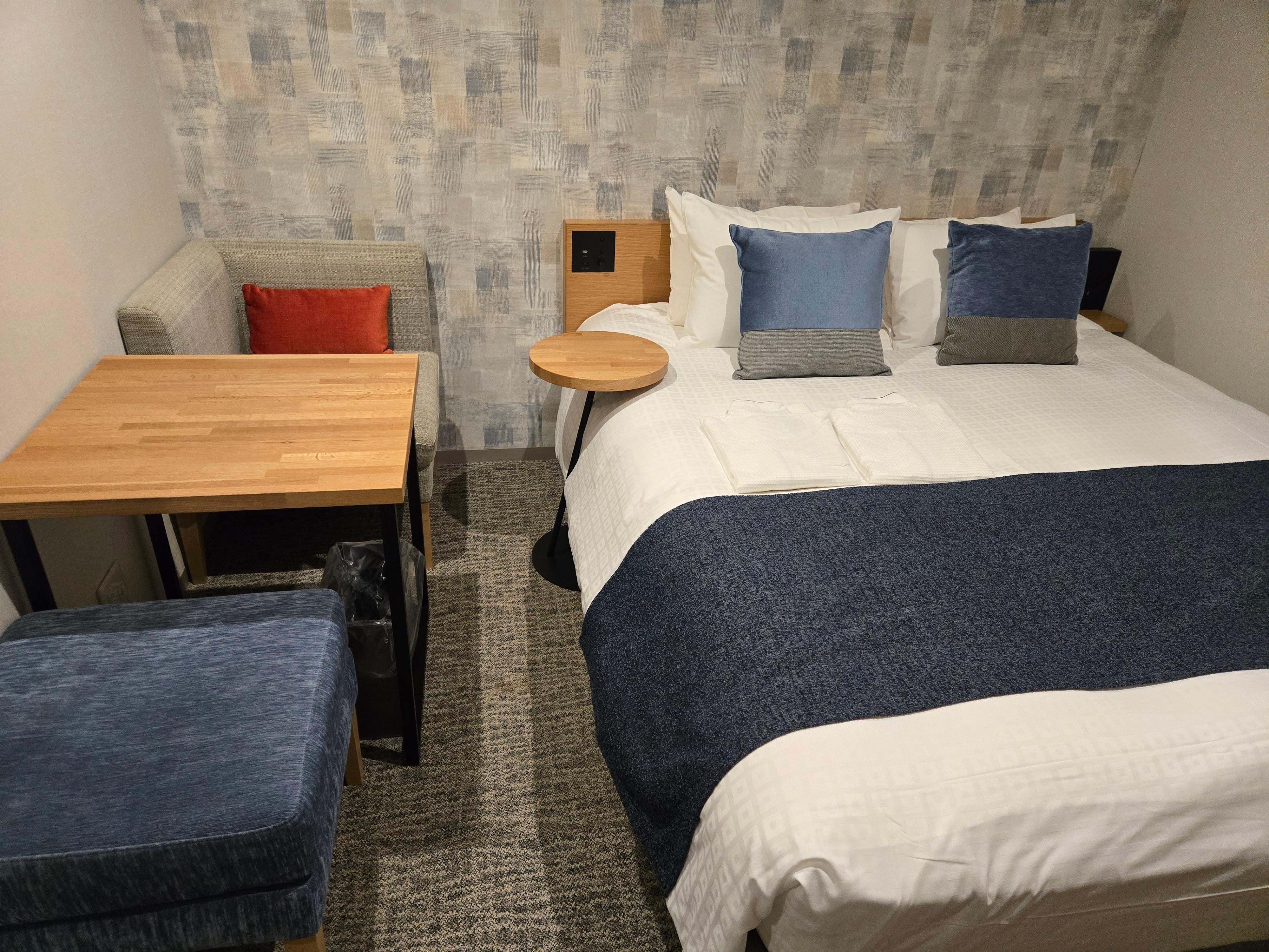 Tables next to bed