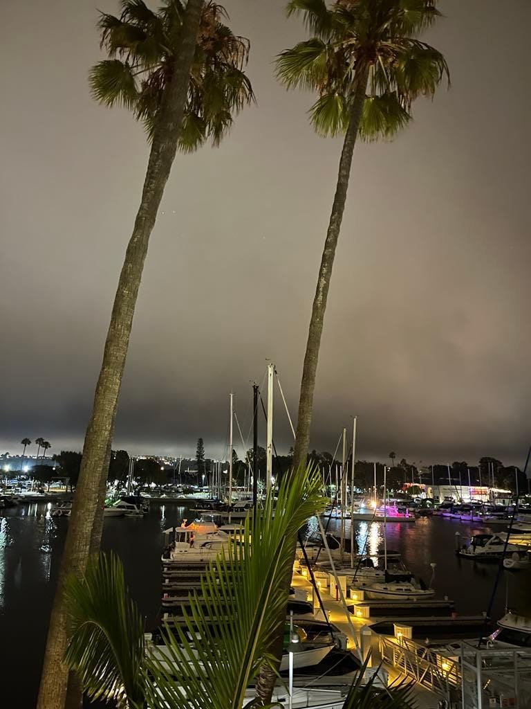 A nice marine layer at night created this beautiful night glow.