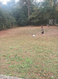 The backyard was huge. Perfect for my kids.