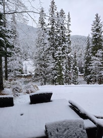 View from unit with snow