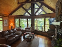 Lovely open great room with lots of light