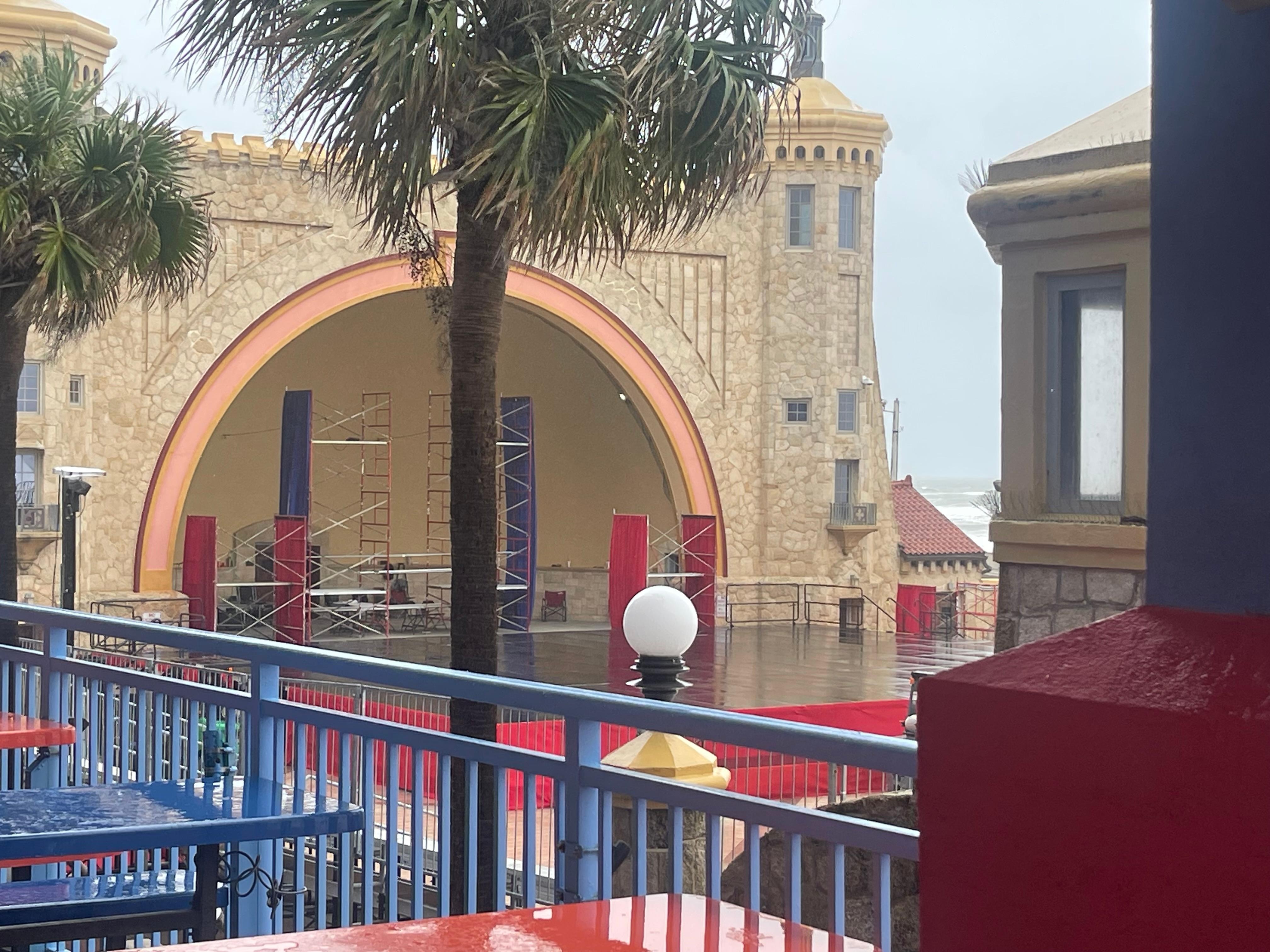 Bandshell about 10 minute walk 