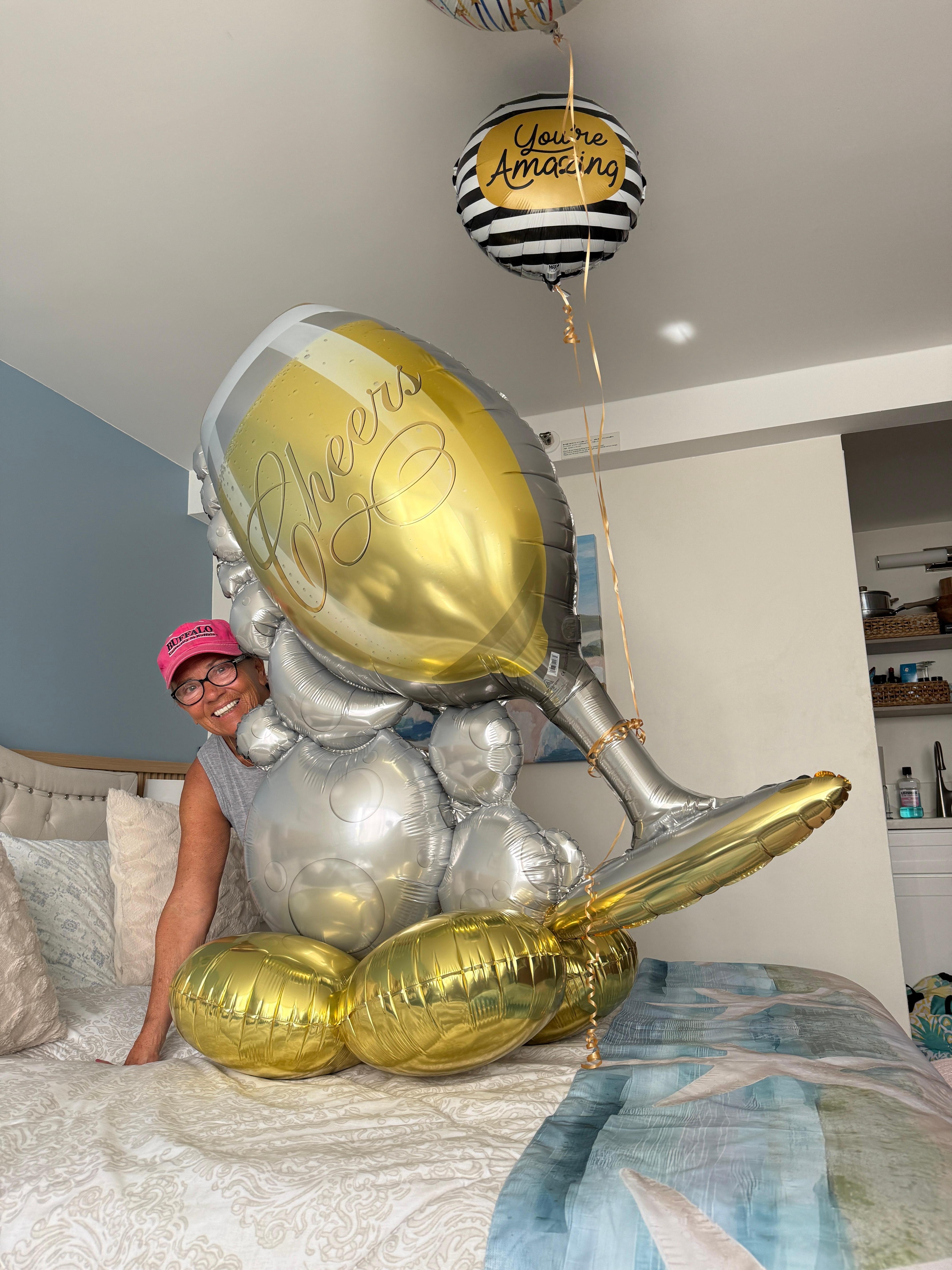 Birthday Balloons delivered from Mainland friends. 