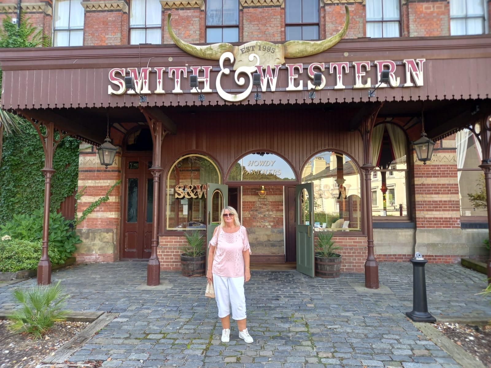 Me outside the entrance. The building was an old railway station. Beautiful architecture. 