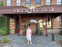 Me outside the entrance. The building was an old railway station. Beautiful architecture.