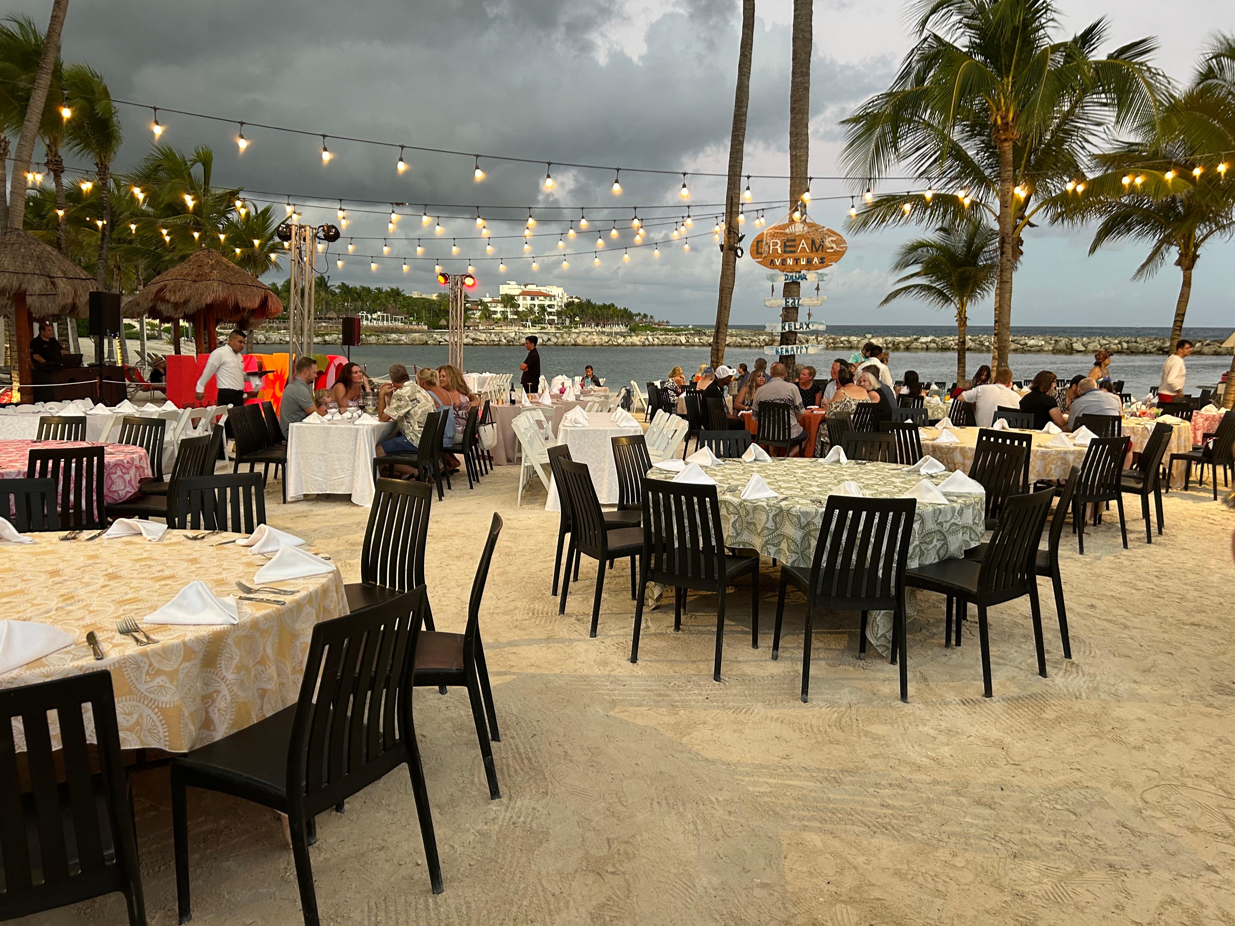 Mexican dinner on the beach