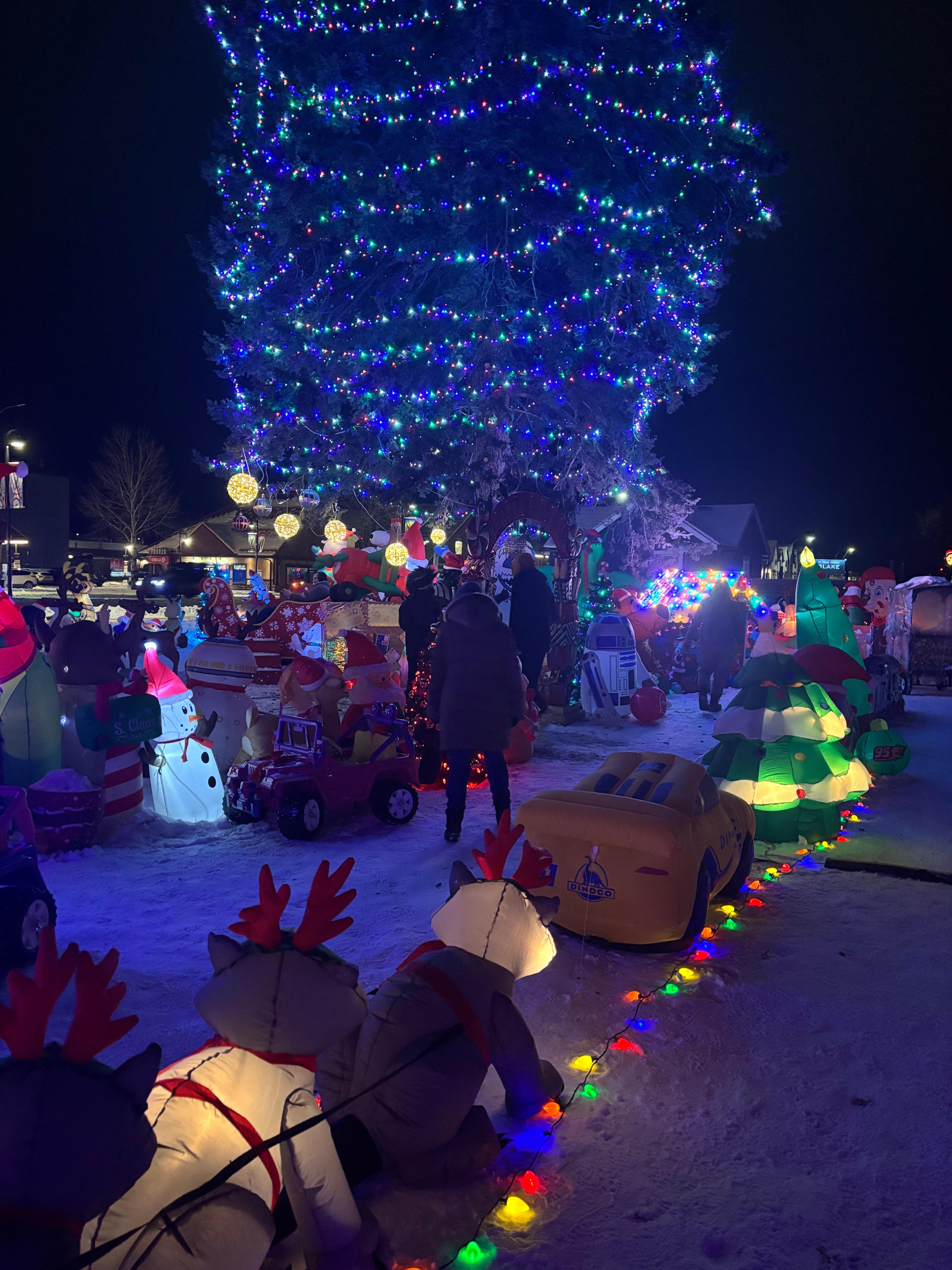 Christmas display nearby