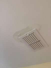 Water spot on basement master bedroom that leaked in floor.