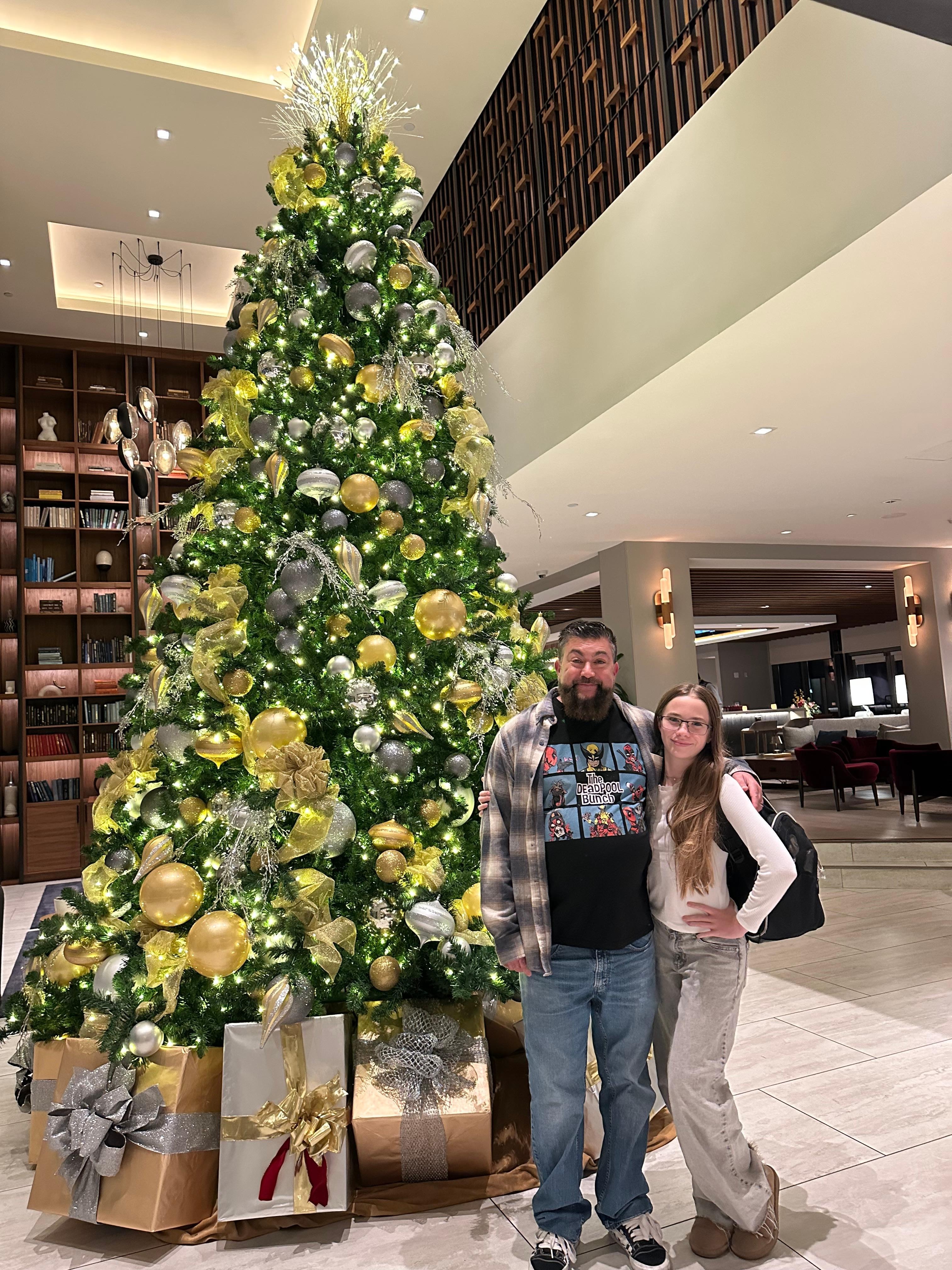 Christmas tree in the lobby 