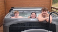 Your whole family will enjoy the hot tub!
