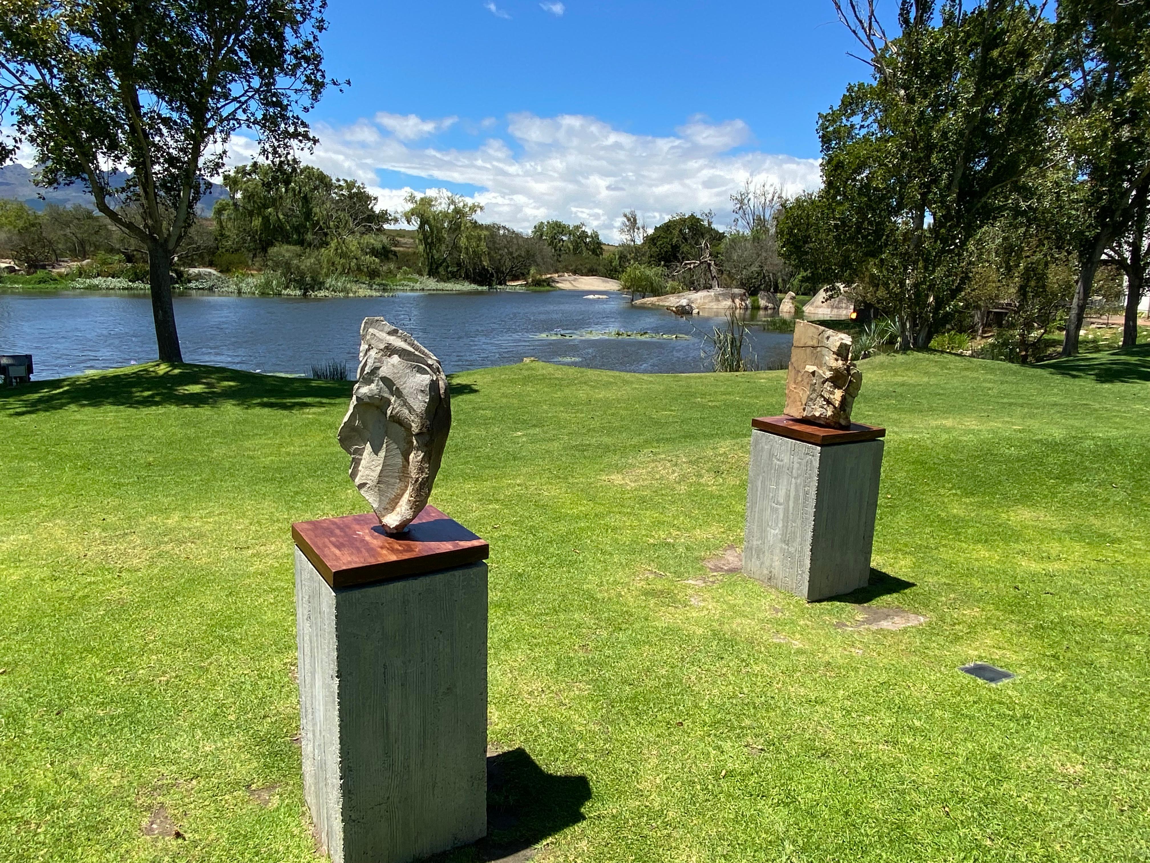 sound sculptures by lake 