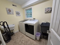 Laundry room, lower level (garage level)