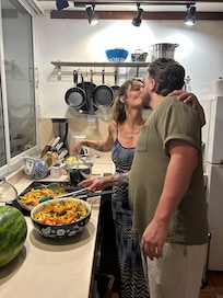 small kitchen but well equipped and we enjoyed a great family meal