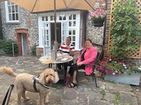 Romantic meal in garden