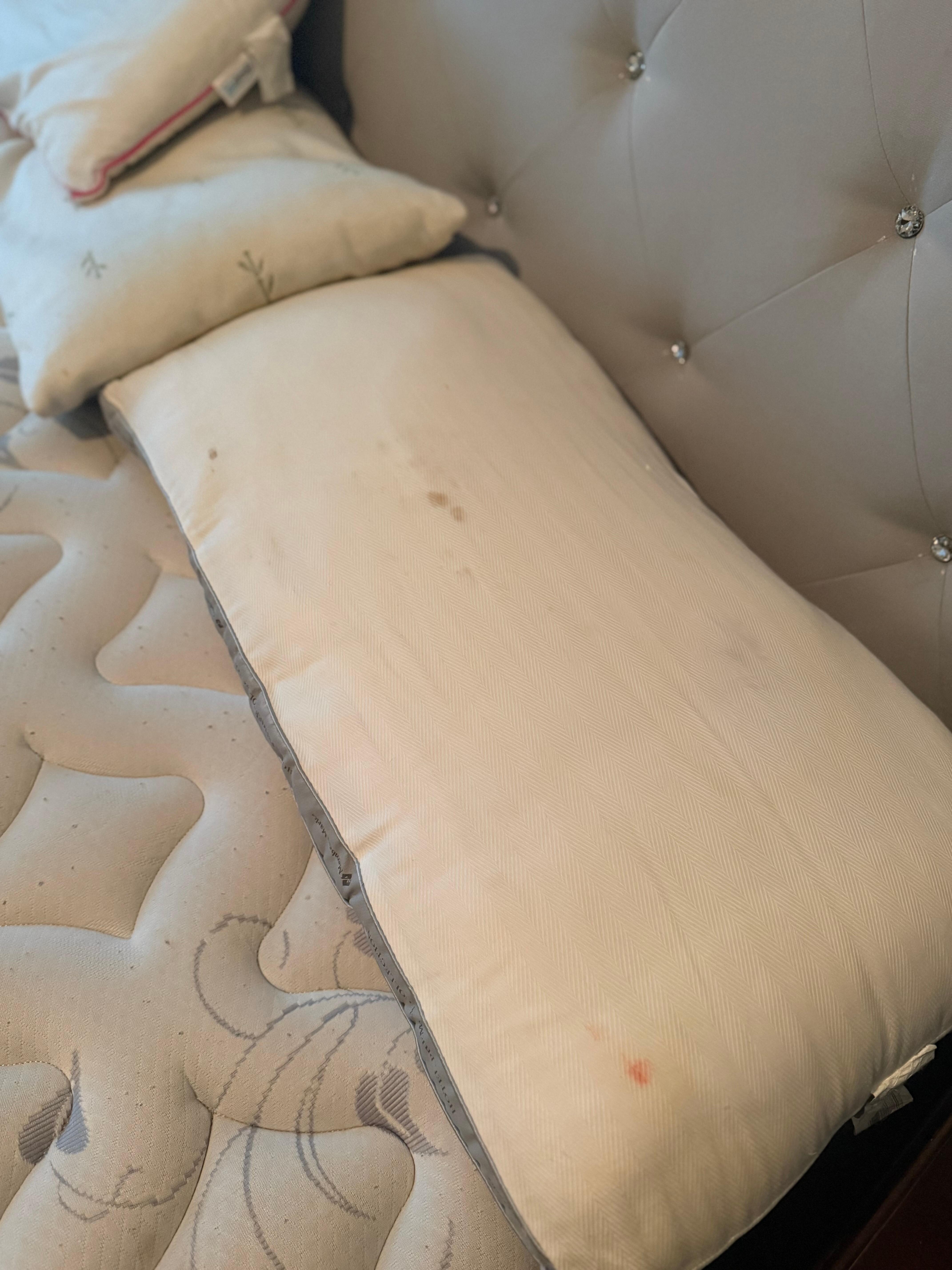 Stained pillow