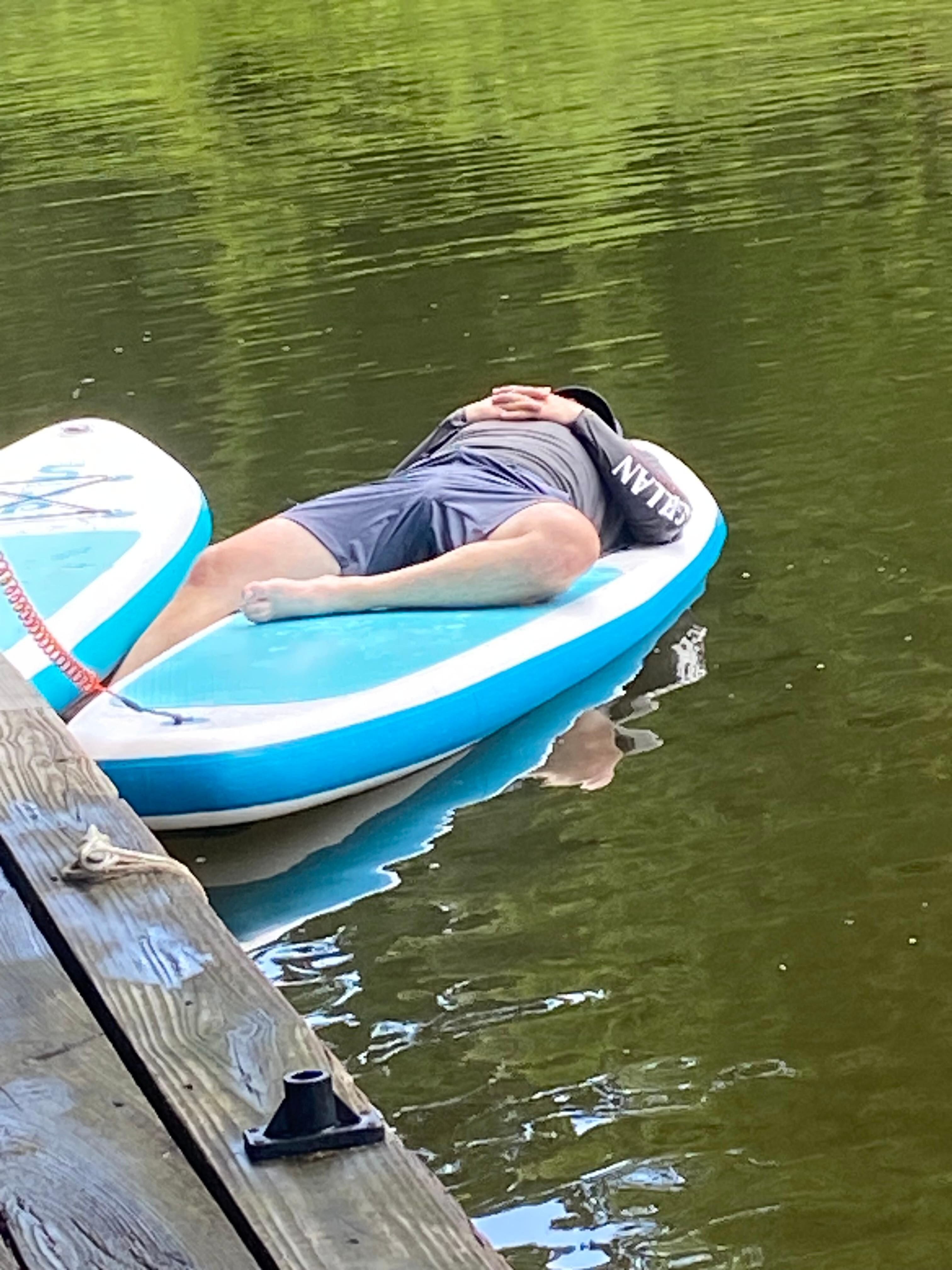 Who knew you could sleep on a paddle board?