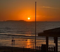 Sonnenuntergang, Blick aus dem Hotelzimmer
