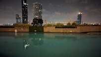 Pool at night