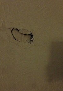 Huge hole