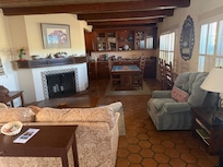 Living room and dining area