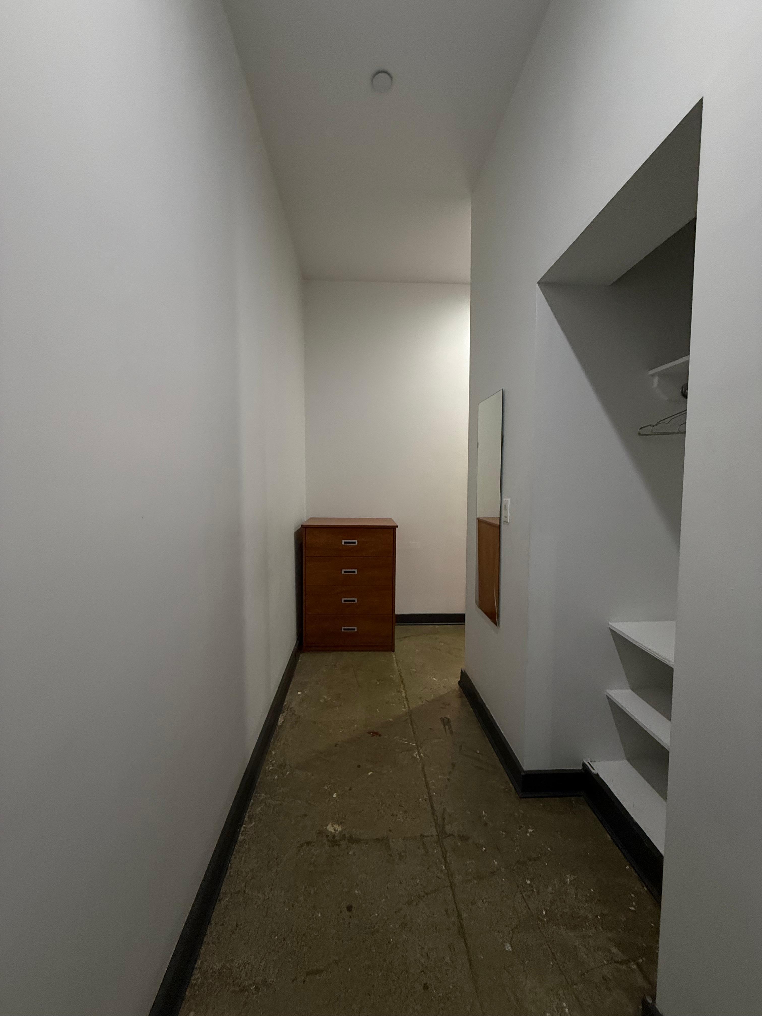 Doorway closet towards kitchenette