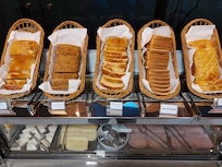 Pães produzidos no hotel.