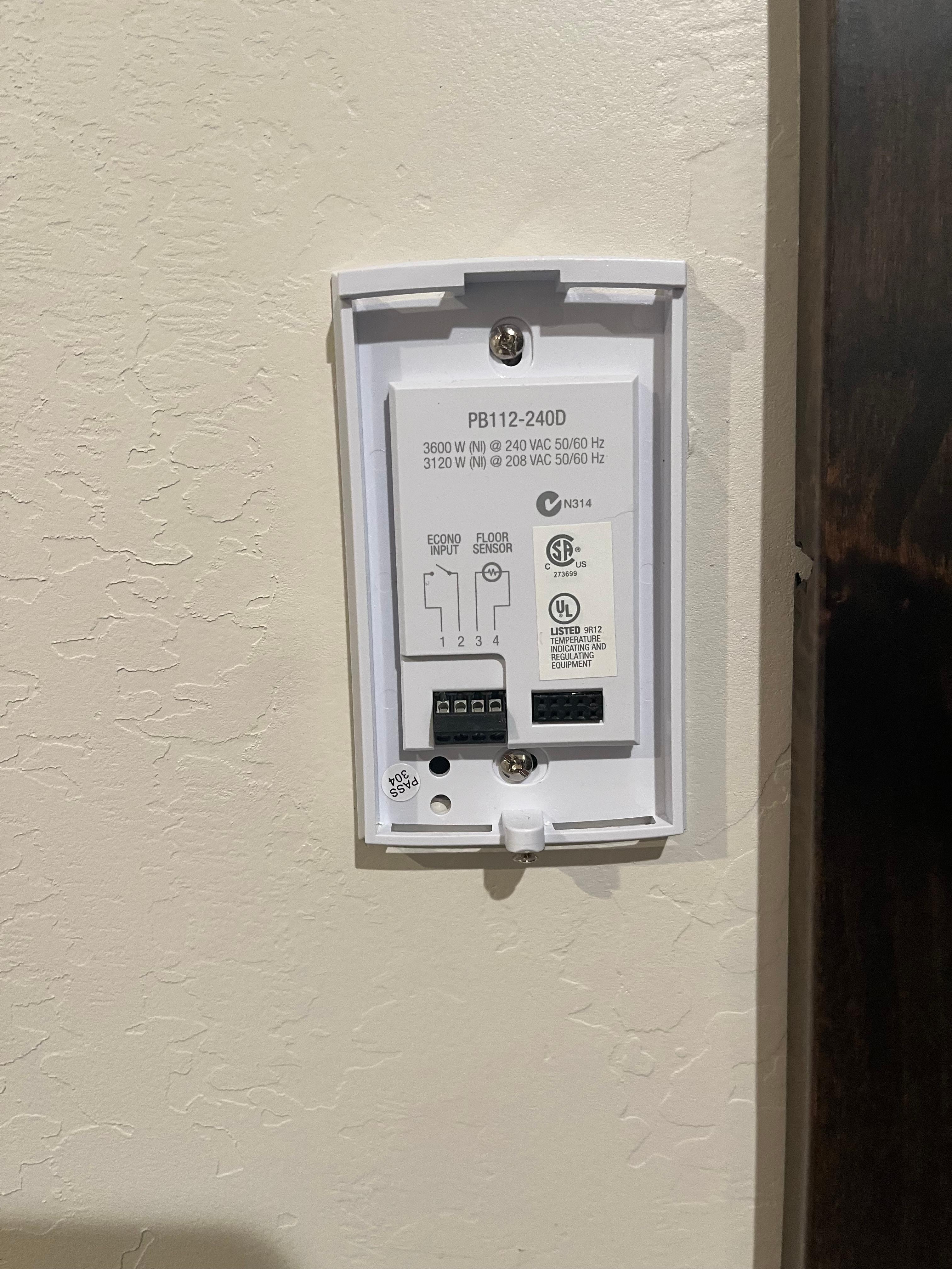 Missing thermostat in bunk room.