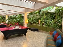 Breakfast buffet area