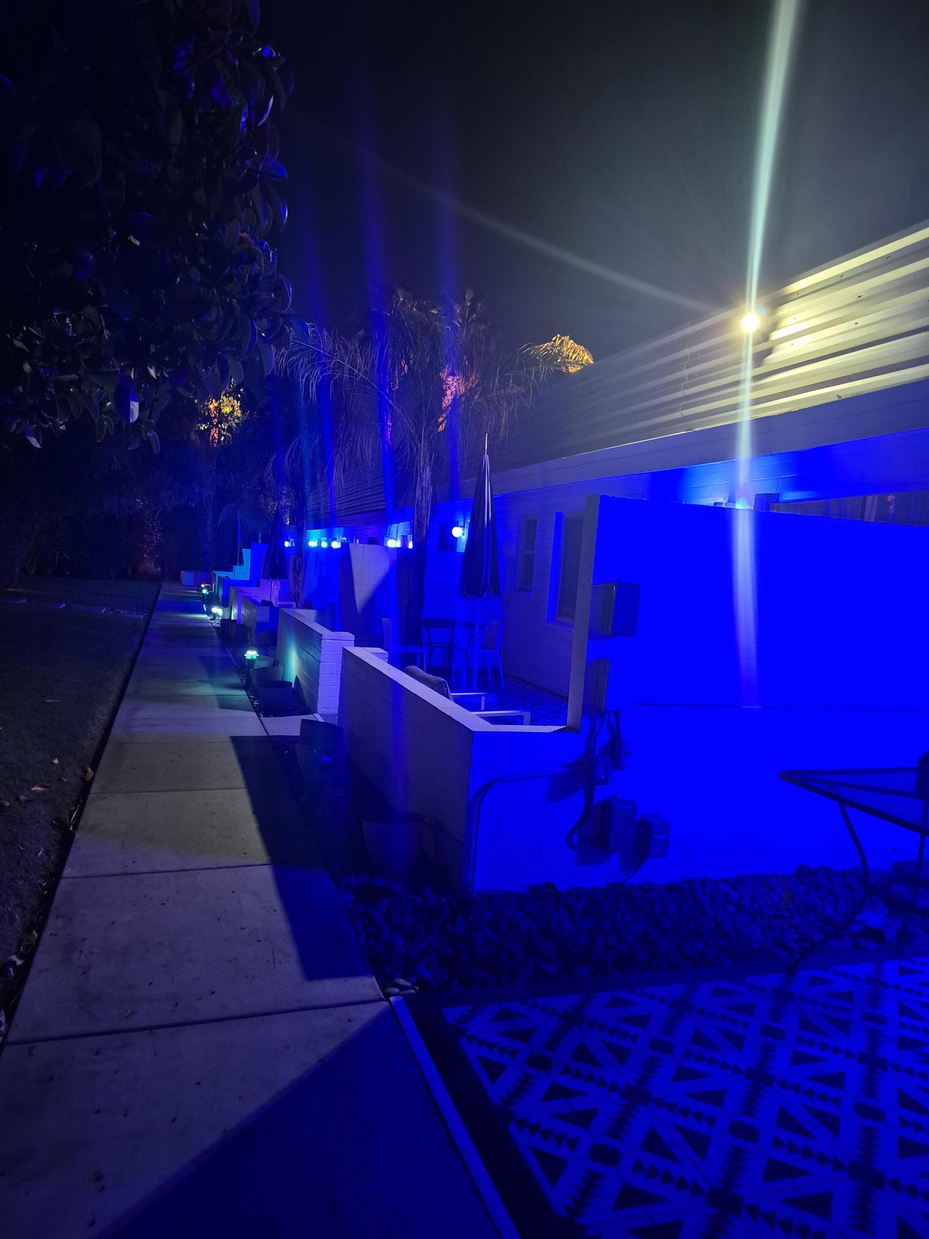 Cute lighting outside. 